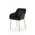 Czarne pikowane krzesło welurowe K306 Halmar w sklepie Edinos.pl