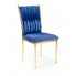 Granatowe pikowane krzesło glamour K436 Halmar w sklepie Edinos.pl