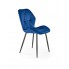 Granatowe krzesło tapicerowane welurem K453 Halmar w sklepie Edinos.pl