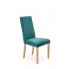 Drewniane krzesło tapicerowane dąb miodowy/zielony Diego 3 Halmar w sklepie Edinos.pl