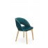 Zielone tapicerowane krzesło kubełkowe Marino Halmar w sklepie Edinos.pl