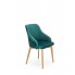 Zielone drewniane krzesło tapicerowane Toledo 2 Halmar w sklepie Edinos.pl