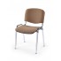 Beżowe krzesło tapicerowane ISO krzesło chrom/C4 Halmar w sklepie Edinos.pl