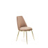 Beżowe krzesło w stylu glamour K460 Halmar w sklepie Edinos.pl