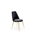 Czarne krzesło tapicerowane welurem K460 Halmar w sklepie Edinos.pl
