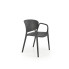 Czarne minimalistyczne krzesło ogrodowe K491 Halmar w sklepie Edinos.pl