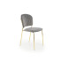 Szare tapicerowane krzesło w stylu glamour K499 Halmar w sklepie Edinos.pl