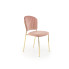Różowe krzesło tapicerowane welurem K499 w sklepie Edinos.pl