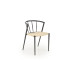 Czarne krzesło z plecionym siedziskiem K515 Halmar w sklepie Edinos.pl