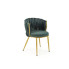 Zielone krzesło plecione na złotej podstawie K517 Halmar w sklepie Edinos.pl