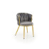 Szare krzesło glamour tapicerowane welurem K517 Halmar w sklepie Edinos.pl